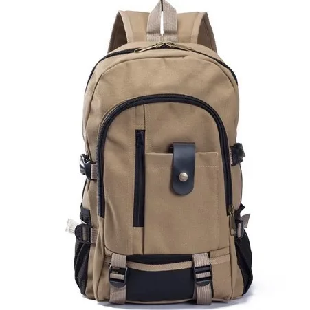 Men Canvas Large Backpack Rucksack Work Sports Travel Hiking Boys College  Bag Bags for Men