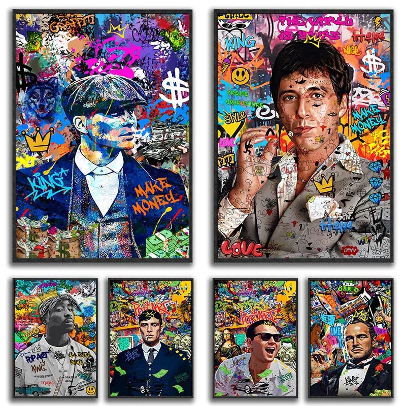 Bold Urban Graffiti Art Print - Retro 80s Street Style Canvas Decor