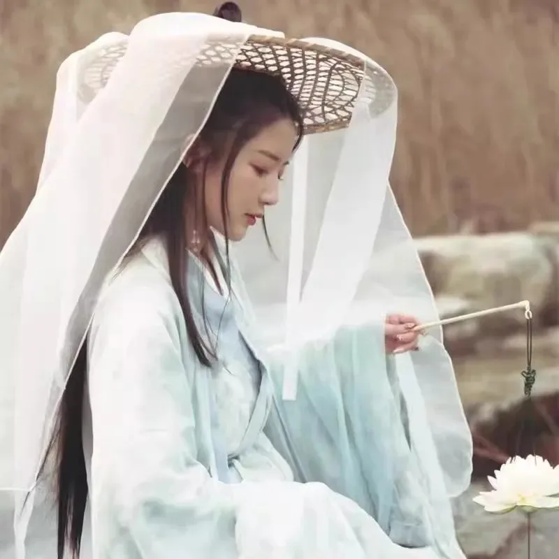 

1.5m Head Hats Bamboo Prop Vintage Ancient Costume Hanfu Valance Curtain Photography Cosplay Ancient Umbrellas Parasol