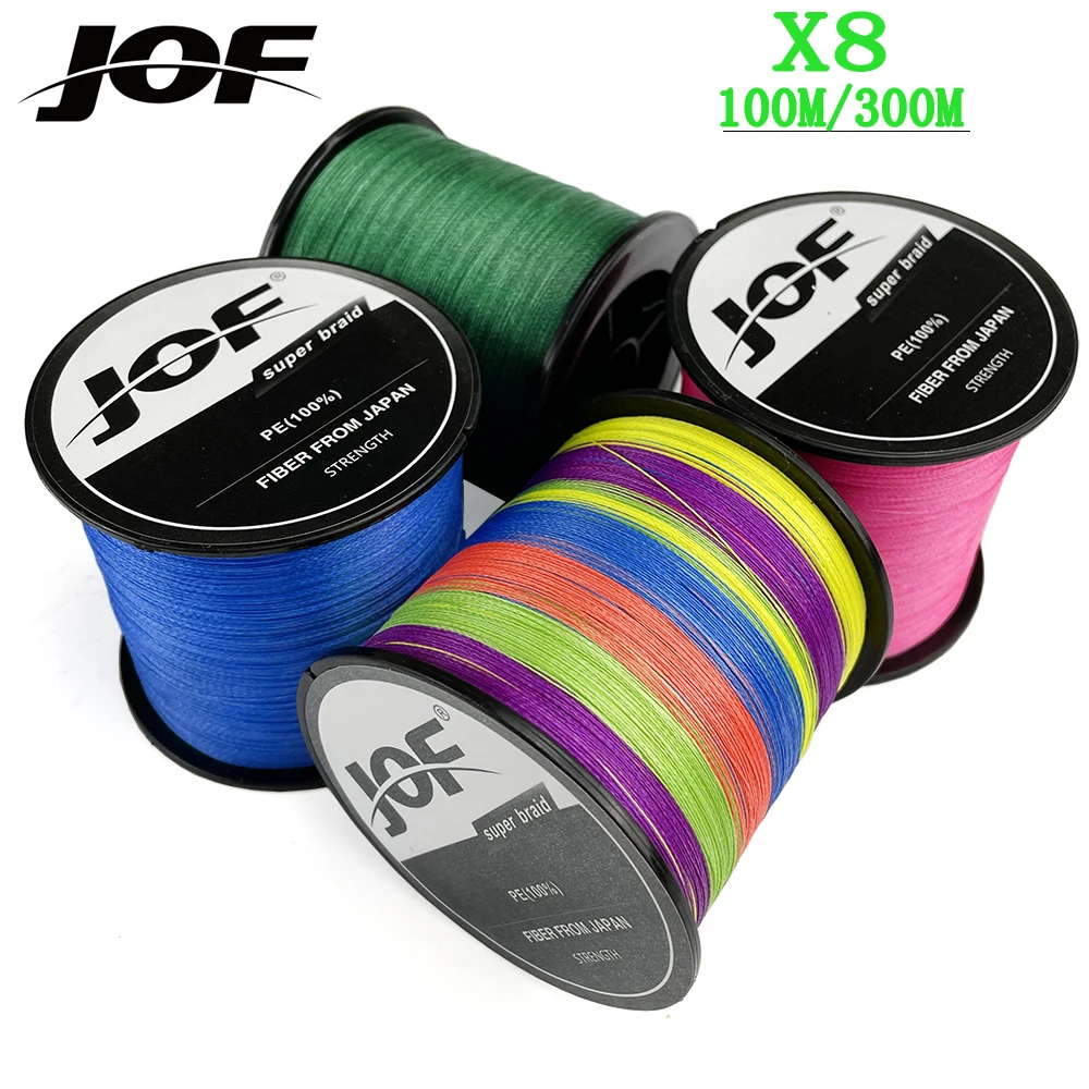 Jof X8 Super Strong 8 Fili Intrecciati Lenza 300/100M Multifilamento Pe Line Attrezzatura Da Pesca In Acqua Salata 22 31 39 43 52 61 78Lb