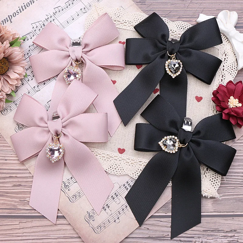 Sweet Handmade Cute Diamonds Pendant Women's Shoes Accessories Japanese All-Match Bow Shoe Clip Shoe Buckle Shoes Accessories