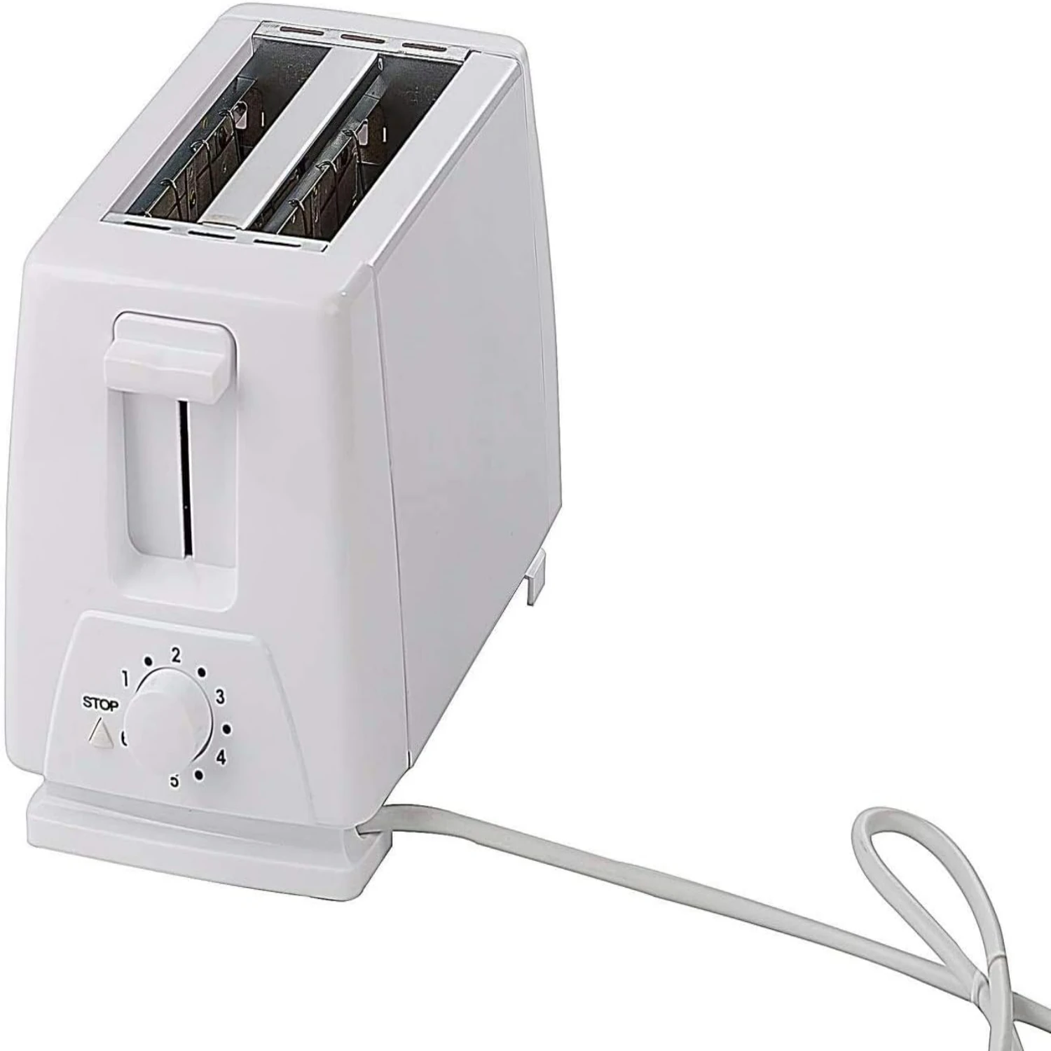 Practical, Extra Wide, Stainless Steel 2-Slice Toaster with Removable Crumb Tray and 6 Perfect White Settings-The Ideal Breakf