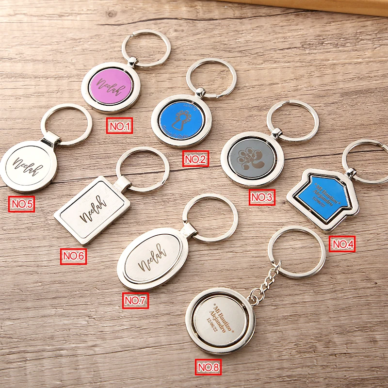 Custom Logo Keychain,personalized Key Chain With Company Logo,custom  Engraved Logo Wedding Gift,logo Engraved Metal Keyring Fob - Party &  Holiday Diy Decorations - AliExpress