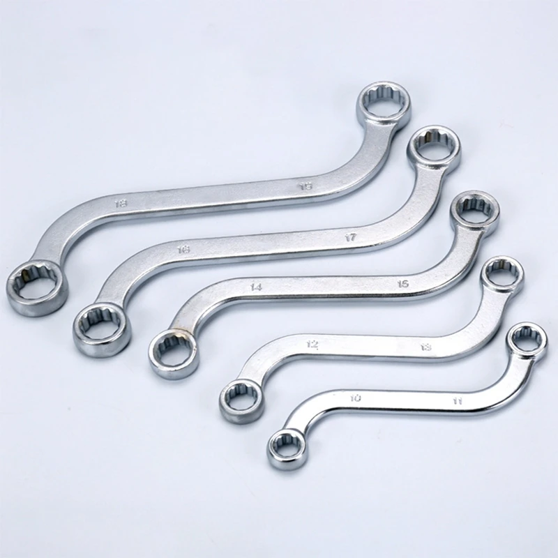 5Pcs S-Type Wrench Includes 10-11Mm, 12-13 Mm, 14-15 Mm, 16-17 Mm And 18-19 Mm Machine Fastener Repair Tools Spare Parts