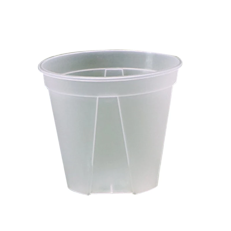 Flower Pot Plant Pot Clear Flower Pot Planter Cactus 12/15/18cm Durable PP Transparent Flower Pot Orchid Holes Home Office Desk