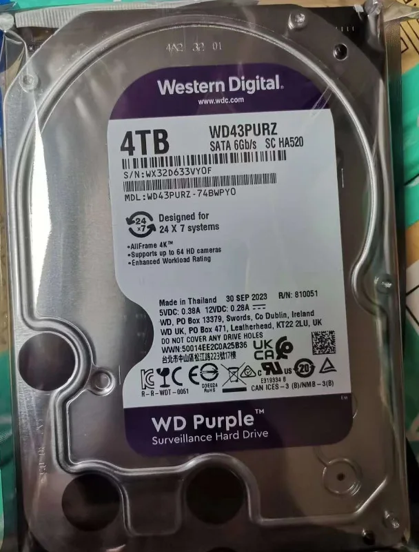 WD23PURZ WD43PURZ WD64PURZ Western Digital Mechanical Hard Disk 6-ton Monitoring Video Recorder Hard Disk