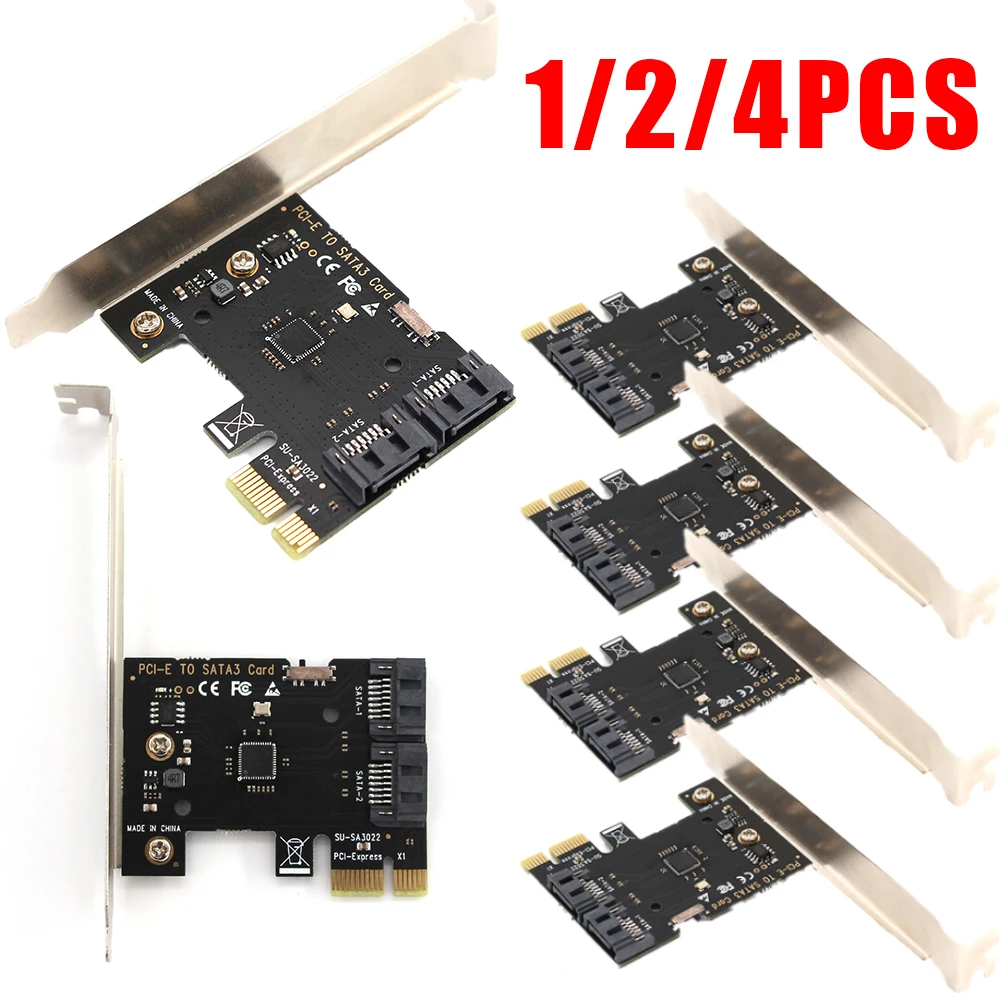Pci-e para Sata 3.0 Riser Card Interno 6gbps Portas Cartão de Expansão de Disco para Btc Miner Chia Mining Rid