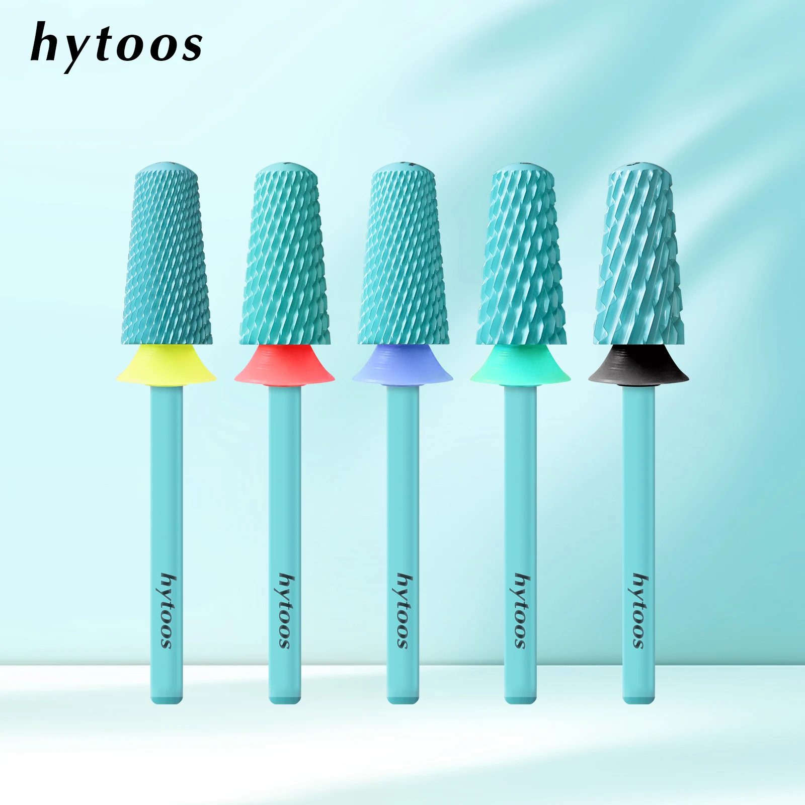 Safety Carbide Nail Drill Bits Green Coating Dome Tapered for Gel Polish Removal Manicure