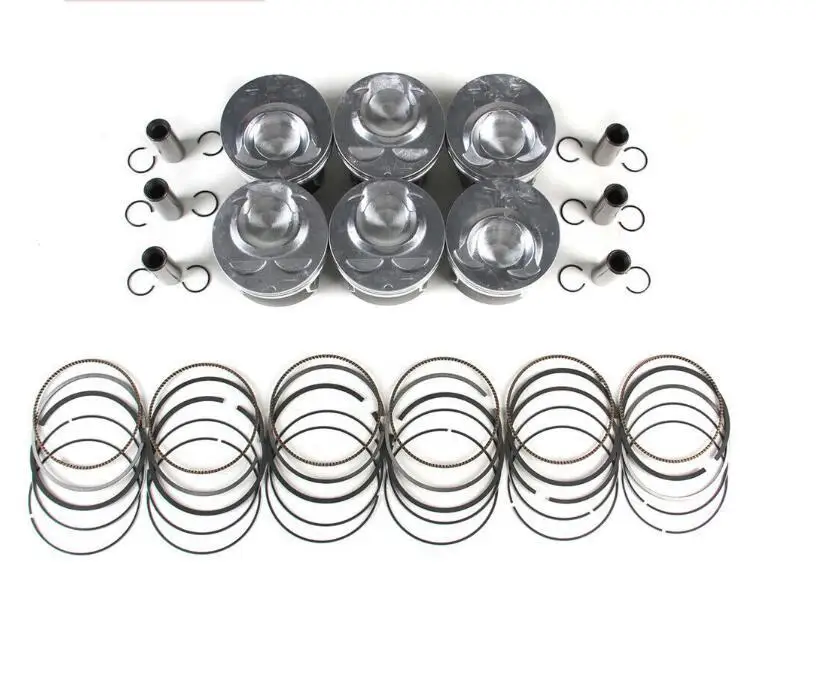 

AP01 6x Pistons & Piston Rings Kit for VW Passat Porsche Cayenne Audi 03H107065N 03H198151B 03H107066N 03H107065C 03H107065F