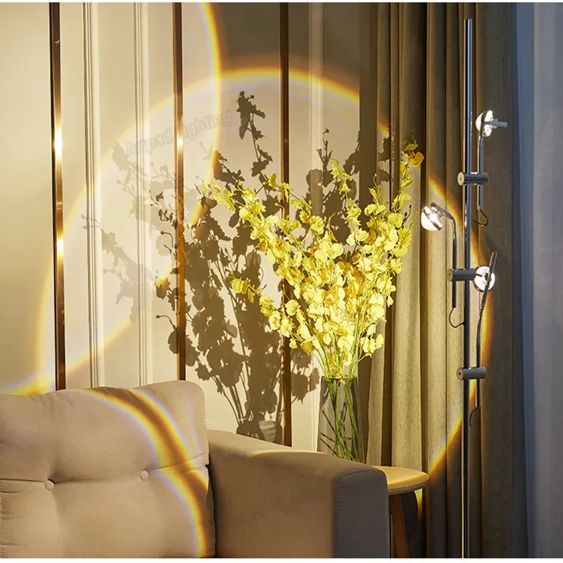 

Italienischen design regenbogen moderne LED boden lampe 10W sunset projektion wohnzimmer schlafzimmer atmosphäre tisch lampe