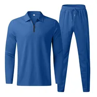 Ensemble de pantalons à manches longues pour hommes, sport européen décontracté, couleur unie, fermeture éclair, nouvelle collection 5
