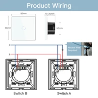 BSEED Tuya Wifi Switches 1/2/3Gang 2Way Smart Touch Switches Tuya Google Smart Life Alexa App Wireless Control Glass Panel 2Pack - Image 6
