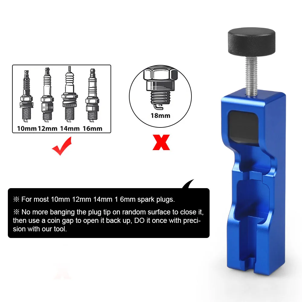 Car Spark Plug Gap Tool Spark Plug Caliper With Feeler Gauge Gap Adjustment Tool For Most 10mm 12mm 14mm 16mm Plugs