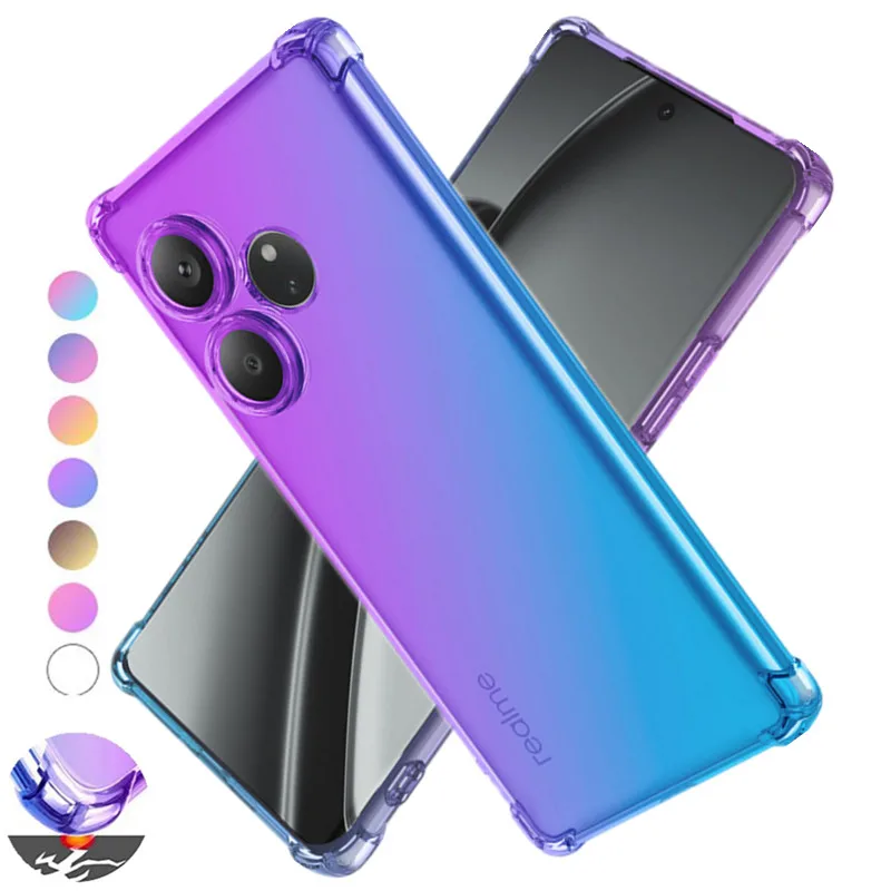 Four-Corners Shockproof Gradient TPU Protective Phone Case