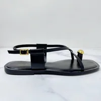 Sexy Thin Straps Flat Sandals Women 2025 Summer Footwear Chic Metal Square Toe Soft Leather Beach Traf Shoes for Lady Wholesale - Image 5