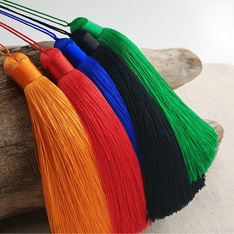 12CM Tassels Silky Handmade Soft Tassels DIY Crafts and Jewelry Making Polyester Silk Bookmark Key Chain Tassel Accessories 2Pcs (tassel fringe,tassel trim,mini tassels,bookmark tassels,silky floss tassels,leather tassels,fluorescent tassels,tassel accessories,tassel decoration)