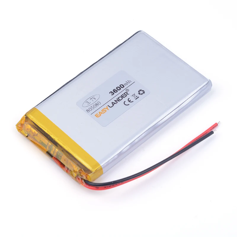 

805080 3.7V 3600mAh Lithium Polymer LiPo Rechargeable Battery cells For Mp3 Power bank PSP phone PAD protable tablet PC