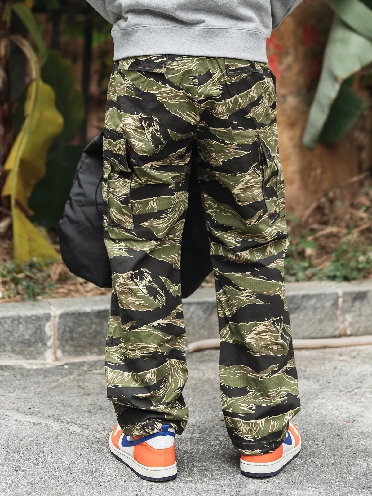 Non Stock Ripstop Tiger Stripe Camo Trousers Multi-Pocket