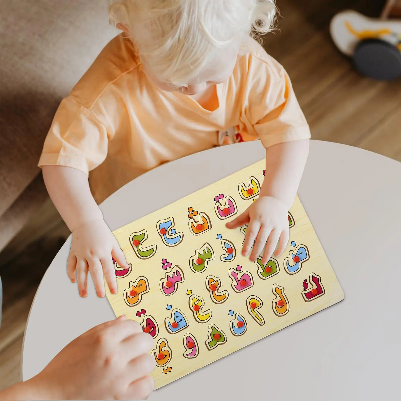 Wooden Arabic Alphabet Puzzle Montessori Toys for Kindergarten Kids Birthday