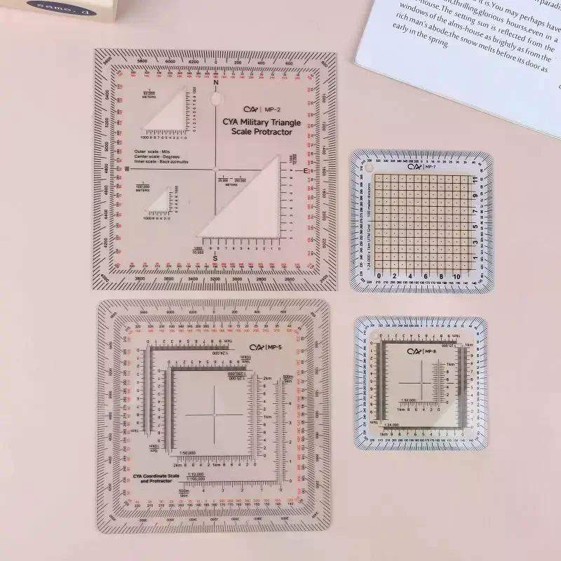 실용적인 군사 지형 지도 규모표 MGRS USNG 해상 및 육상 항해 모험용 좌표 규모표