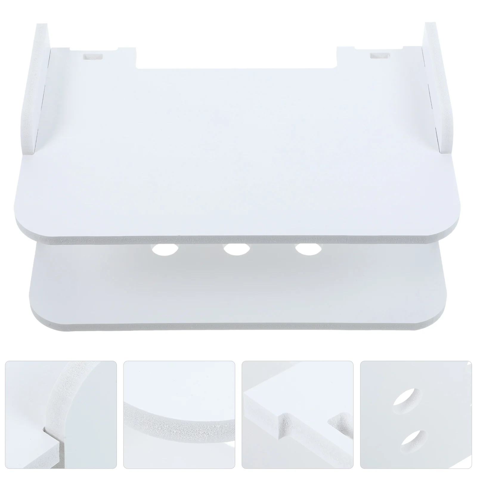 

1 Set of Wall Mounted Router Holder Punch-Free Projector Shelf Media Boxes Holder Mount