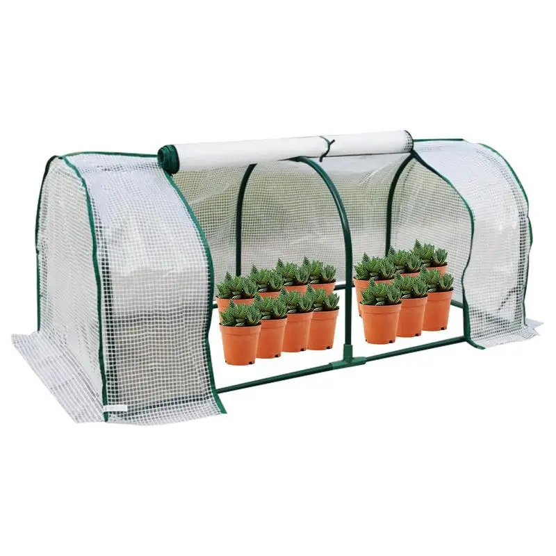 Portable Home Tunnel Greenhouse Mobile Mini Greenhouse Greenhouse Ventilated Plant Insulation Cover Without Frame