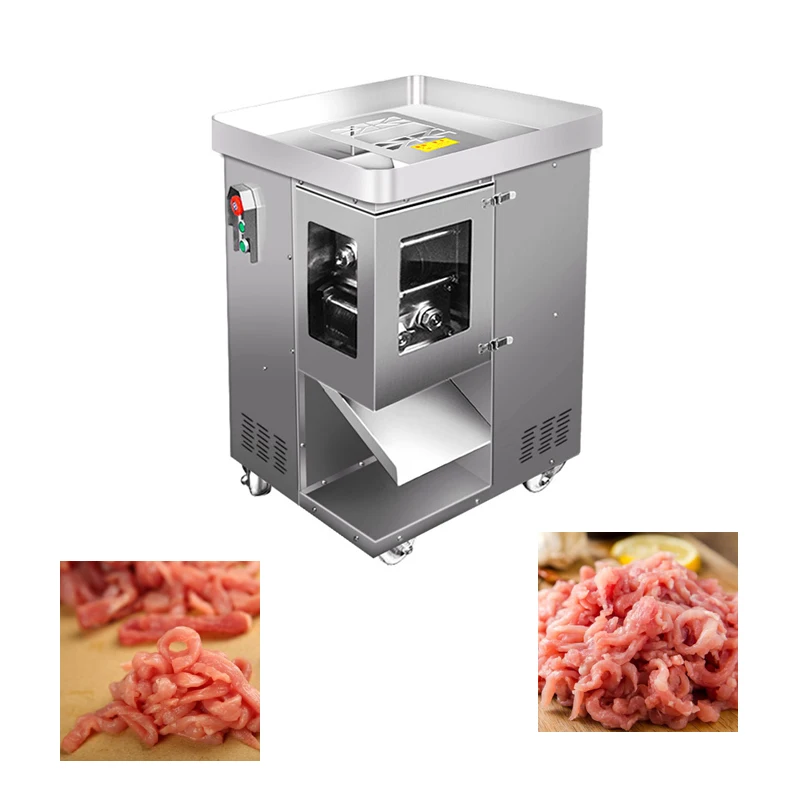 

250Kg/H Electric Meat Slicer Stainless Steel 3mm Blades Meat Cutter Grinder Machine Auto Kitchen Home Appliance Commercial