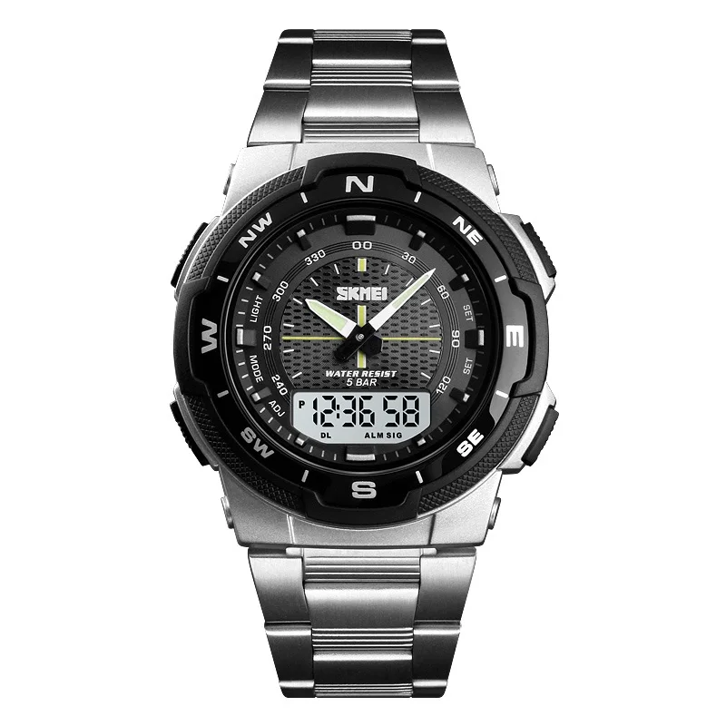 SKMEI Luxury Quartz Watch for Men Stopwatch Chronograph Sports Waterproof Digital Mens Wristwatches Clock Reloj Masculino 1370 2