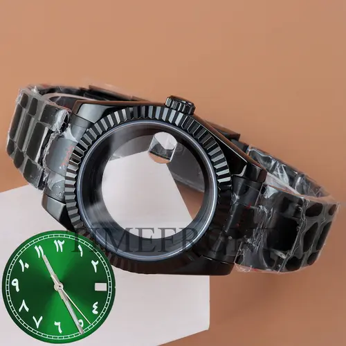 Silver/Black 36mm 39mm nh35 Watch Case with pink Sunburst Dial and Hands For Datejust NH35 NH36 Movement Waterproof Oyster Strap - Image 31