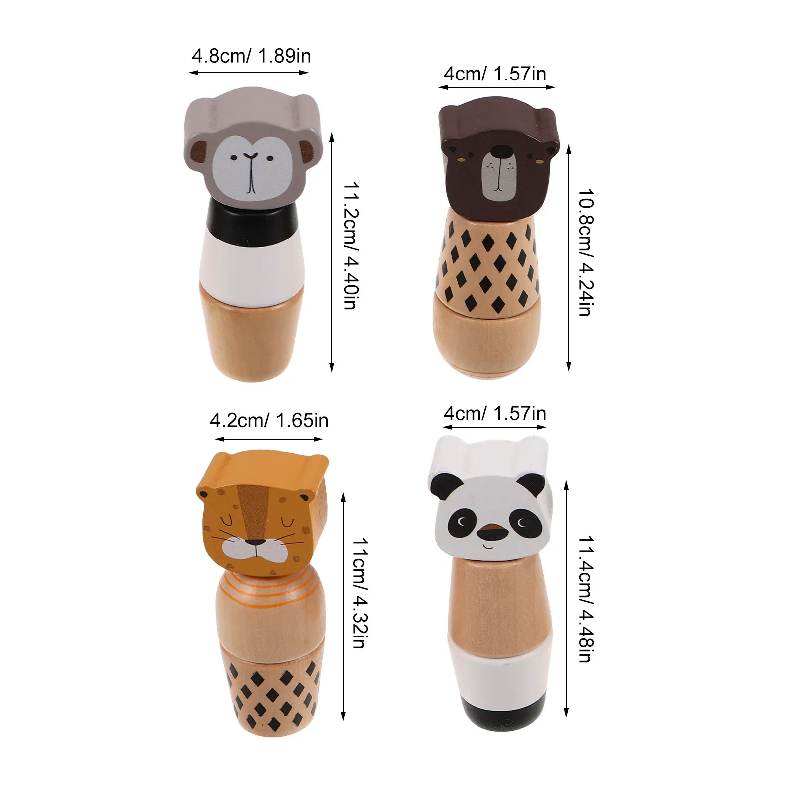 4Pcs 어린이용 너트 볼트 나사 매칭 교육 세트  몬테소리 운동 능력 개발 대화형 학습