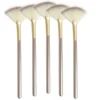 5pcs Fan Brushes Facial Brushes Soft Makeup Brush Cosmetic Applicator Tools Wooden Handle and Soft Fiber for Glycolic Peel Mask 1