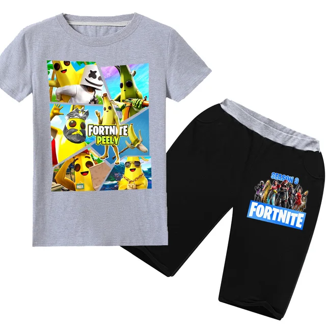 Game Fortnite Kinderen Pyjama Korte Mouwen T shirt + Broek Sport Set Kids Kids Pyjama Baby Dwarsliggers Nachtkleding| - AliExpress