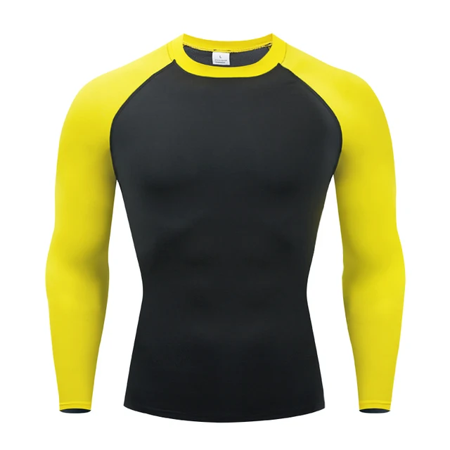 Camiseta de compresión para hombre, ropa deportiva de manga larga para correr, gimnasio, Fútbol - Imagen 4