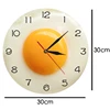 Fried Egg Poached Egg Wall Clock Egg Yolk Clock Digital Pointer Clock Canteen Restaurant Creative Acrylic Wall Clock 6