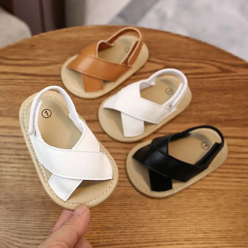 Casual Cute Solid Color Open Toe Sandals for Baby Boy Girls Breathable Lightweight Walking Shoes for Spring And Summer