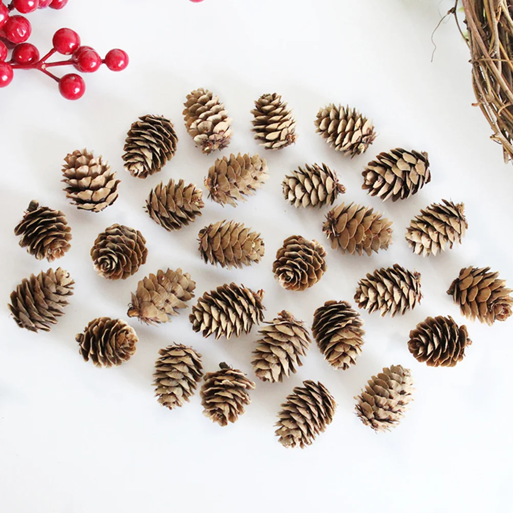 

Wooden Pine Cone Artificial Pine Cone Decorative Pine Cone Xmas Decor Artificial Pine