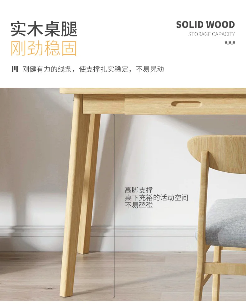 Description Picture 6 of itemHome Office Desk Wooden Computer Desk Sturdy School Small Writing Study Table Students Desk with Drawers