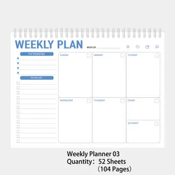 Weekly Planning Notepad with Task Management & Goal Setting (Weekly Planner 03)