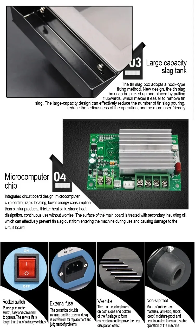 Adjustable Tin Soldering Melting Pot 30-400 Degree Thermoregulation Furnace for