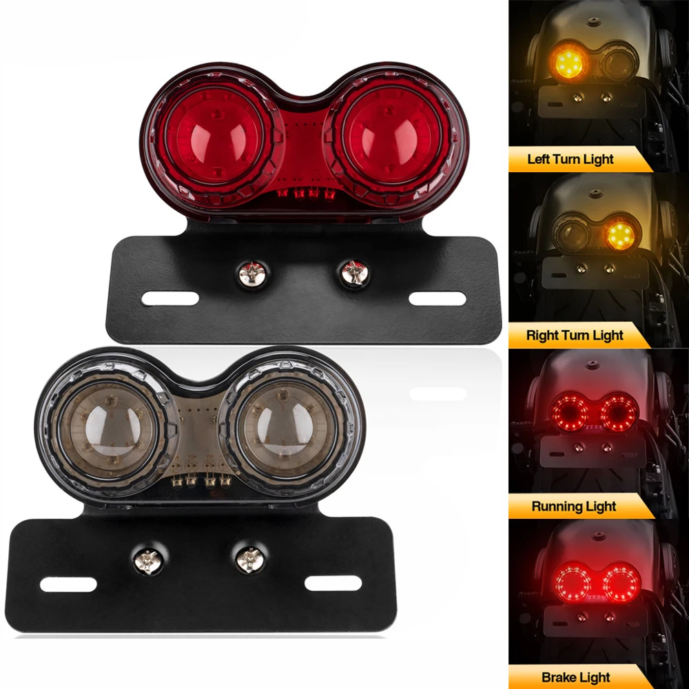 12v LED Moto Vélo Frein Arrière Queue Arrêt Feu Rouge Lampe Feu Arrière  Chopper