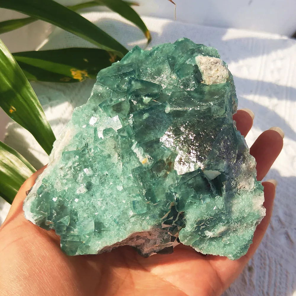 805g Crystal Quartz Apophyllite Natural Raw Green Fluorite Specimen Rough Gemstone Mineral Samples Healing Home 5