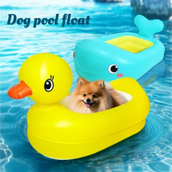 2-in-1 Inflatable Duck Dog Pool Float 1