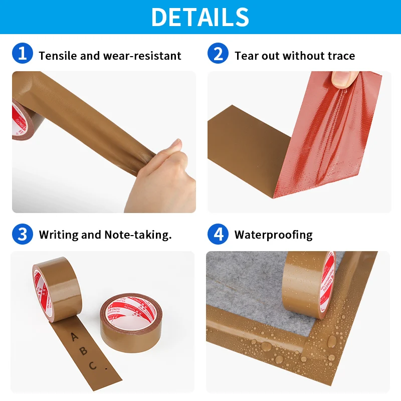 Cloth Tape Brown Decorative High Adhesion Fixed Carpet Window Windproof Protection Sealed Wedding Gift Packaging Wallpaper Stage adhesive cloth tape