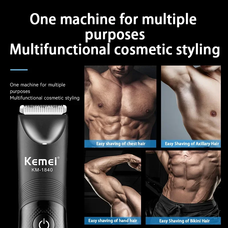 KM-1840 KEMEI's new full body waterproof electric fader barber with charging base multi-function shaving hair clipper 3