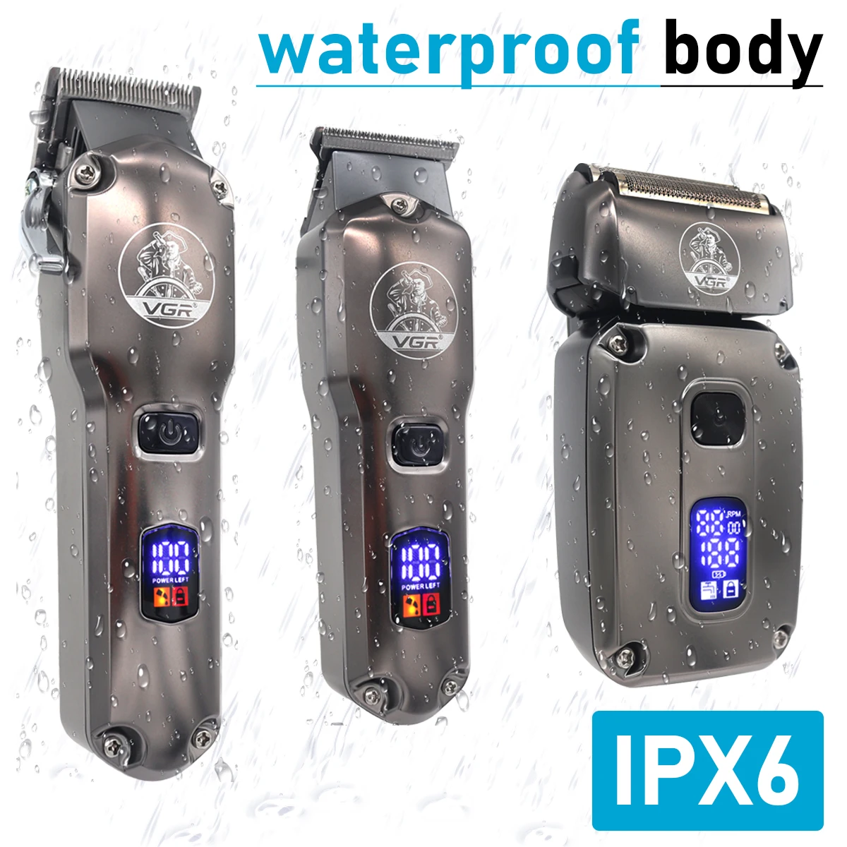 VGR V-675 S3 المهنية مقص الشعر عدة للرجال 8000 دور...