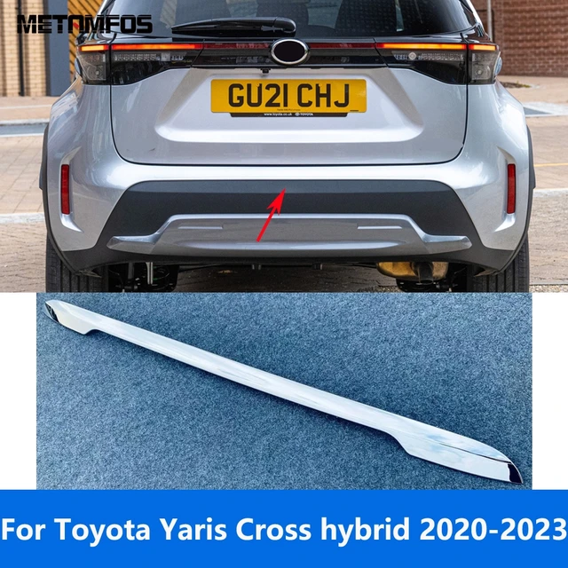 Heck verkleidung für Kofferraum deckel für Toyota Yaris Cross Hybrid  2013-2017 2020 Chrom Heckklappe Kofferraum verkleidung Aufkleber Autozubehör
