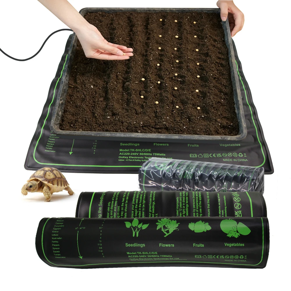 17.5W 45W 100W Garden Seedling Heating Mat PVC Waterproof Plants Seed SPropagation Clone Starter Warmth Pad for Nursery Growth