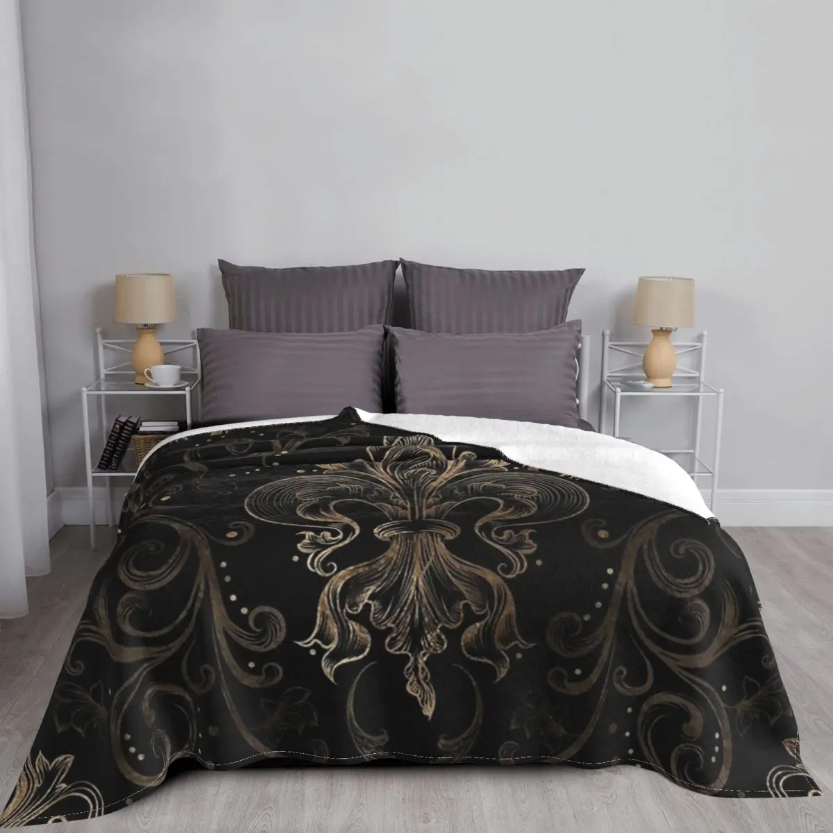 Fleur-de-lis ��Ʈ ��� �ö��� Fleur De Lis ���� �� ��ȣ ���� ����Ʈ ���� ��� Ȩ ���� Bedspread