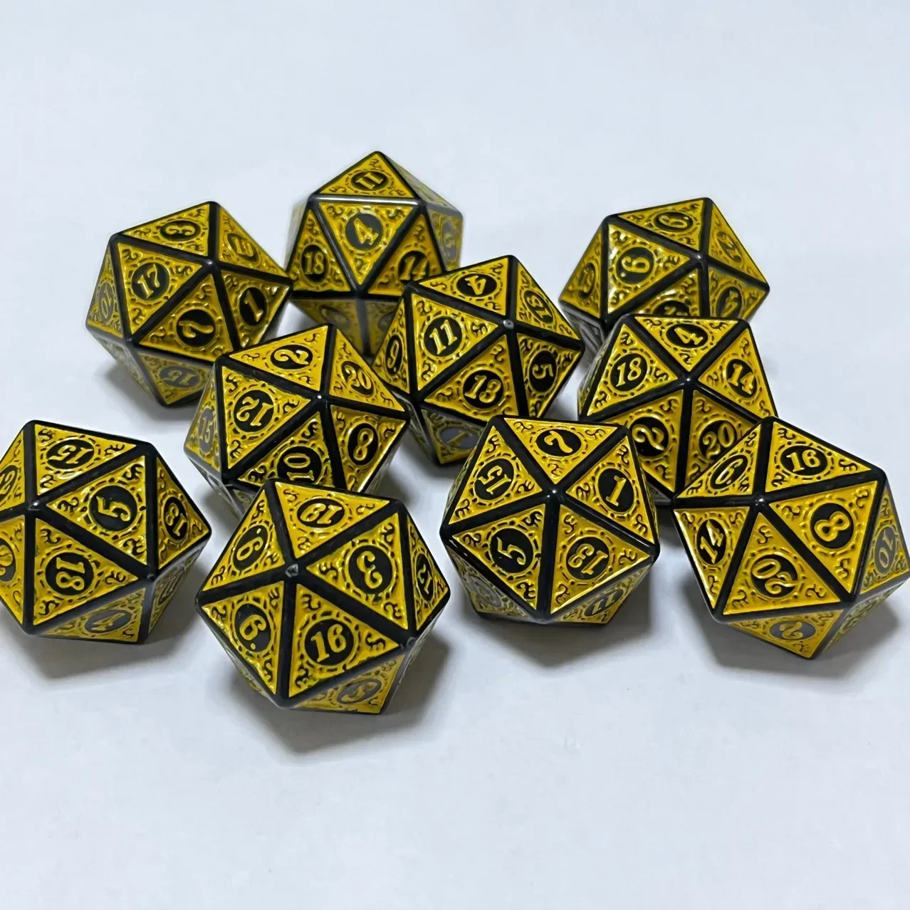 10개/세트 다면체 주사위 20면 빈티지 디지털 주사위 세트 D4 D6 D8 D10 D12 D% D20 TRPG 엔터테인먼트 파티 보드게임 주사위용