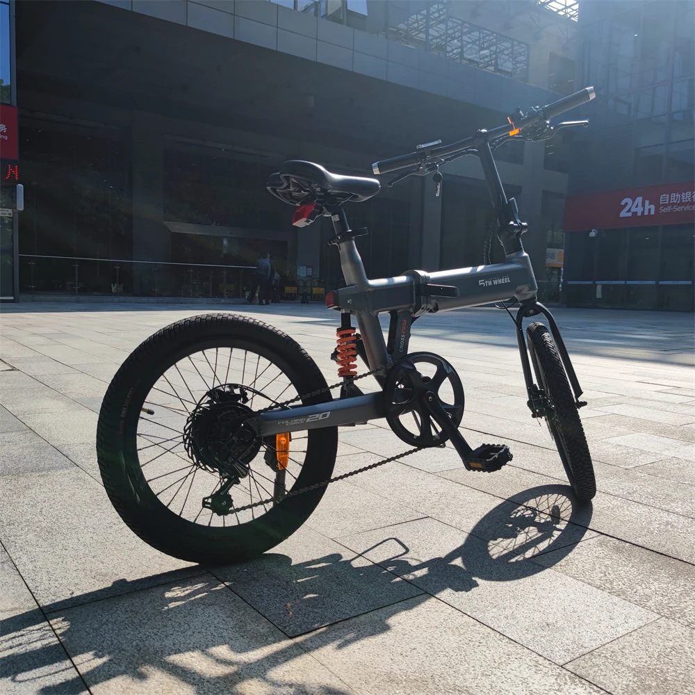 EB05 10.4AH48V 350W motor maximum speed 32 km/h 20-inch fat tires foldable adult city cycling electric bicycle